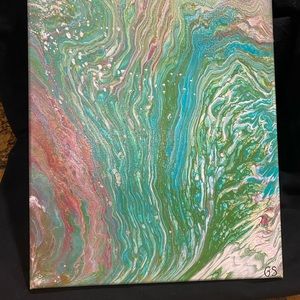 Acrylic pours on my website! Gabbypaints.com